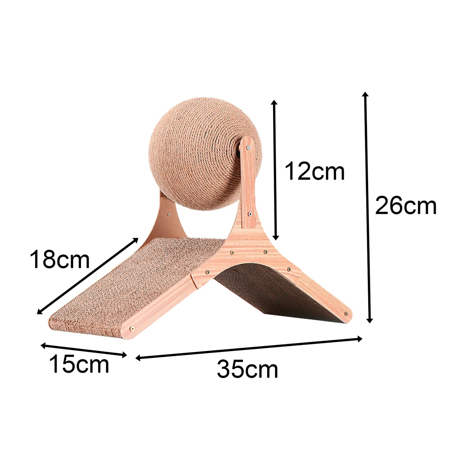 Interaktives Katzenspielzeug mit dem Katzen ihre Krallen schärfen können.