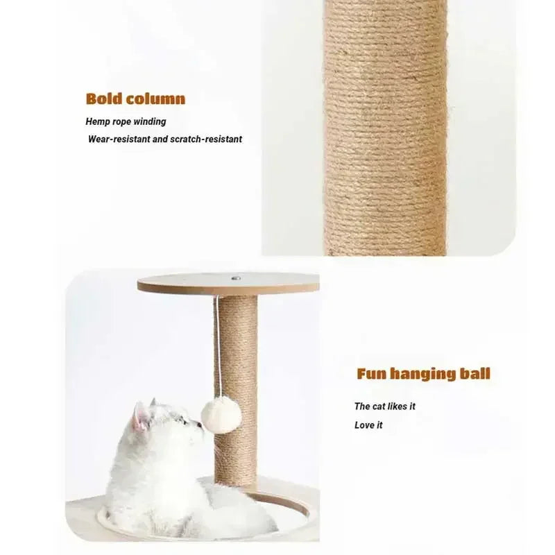 Multi-layer Cat Climbing Frame Cat Tower Grasping Logs and Scratcher Trees Nest and Platform Jumping Wood Large Indoor Cat Toy