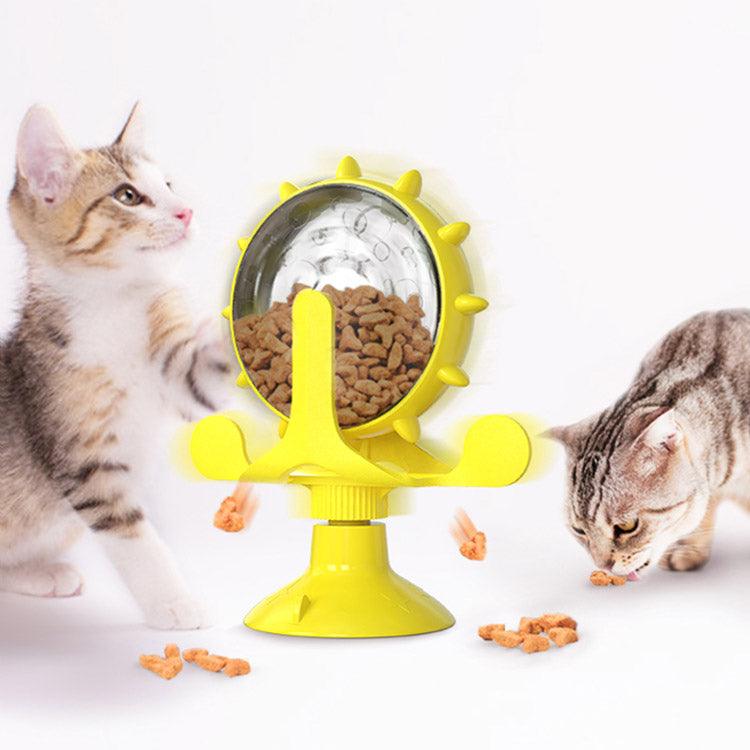 Interactive Spinning Windmill Cat Toy With Self-Feeding Feature-1