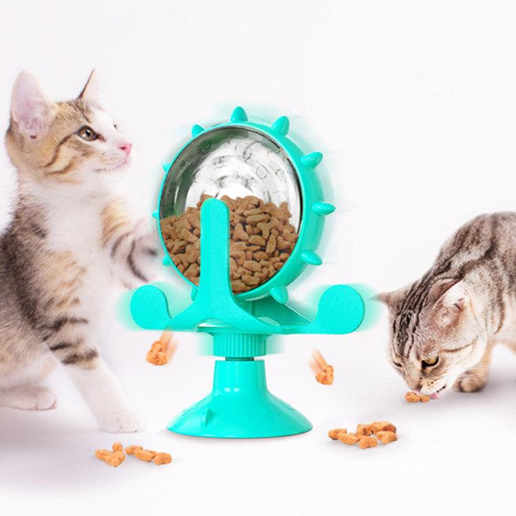 Interactive Spinning Windmill Cat Toy With Self-Feeding Feature-4