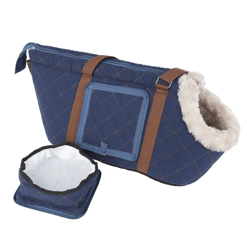 Wilton Dog Carrier (in Blue, Grey, Black, Brown) by Scruffs-9