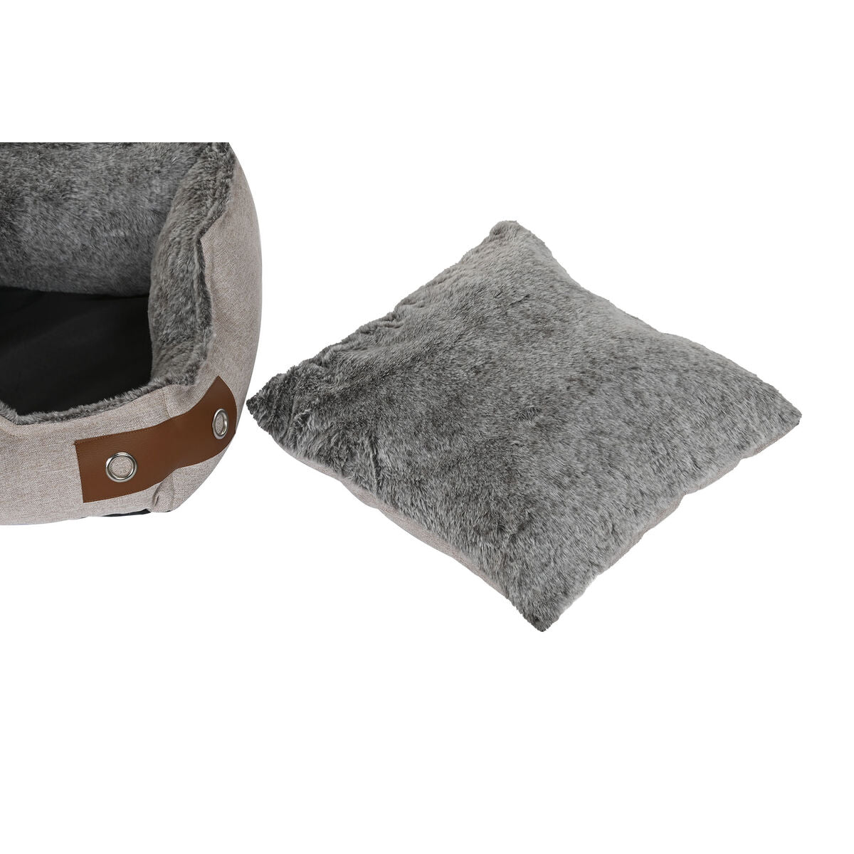 Pet bed DKD Home Decor Brown Beige Navy Blue 60 x 60 x 20 cm-1