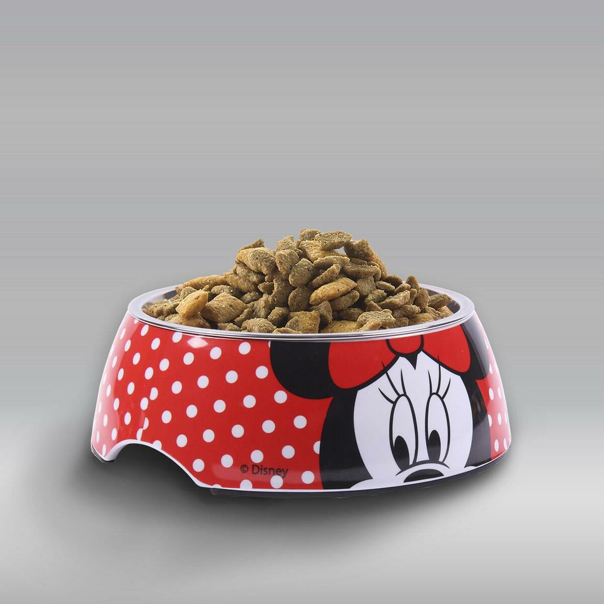 Dog Feeder Minnie Mouse Red Melamin 180 ml Black Metal-2