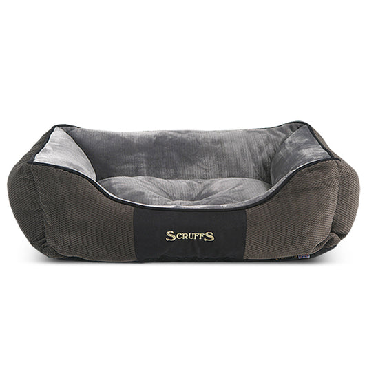 Chester Box Dog Bed (in Chocolate Brown, Dark Grey or Graphite Grey) by Scruffs-0
