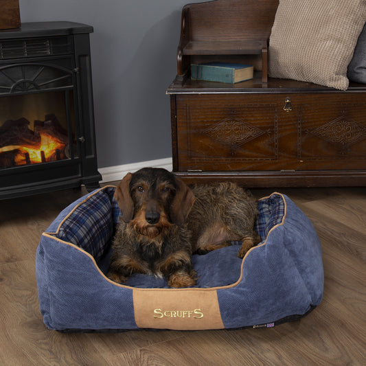 Highland Box Dog Bed (in Blue or Red) by Scruffs-0