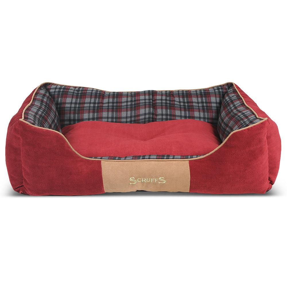 Highland Box Dog Bed (in Blue or Red) by Scruffs-1