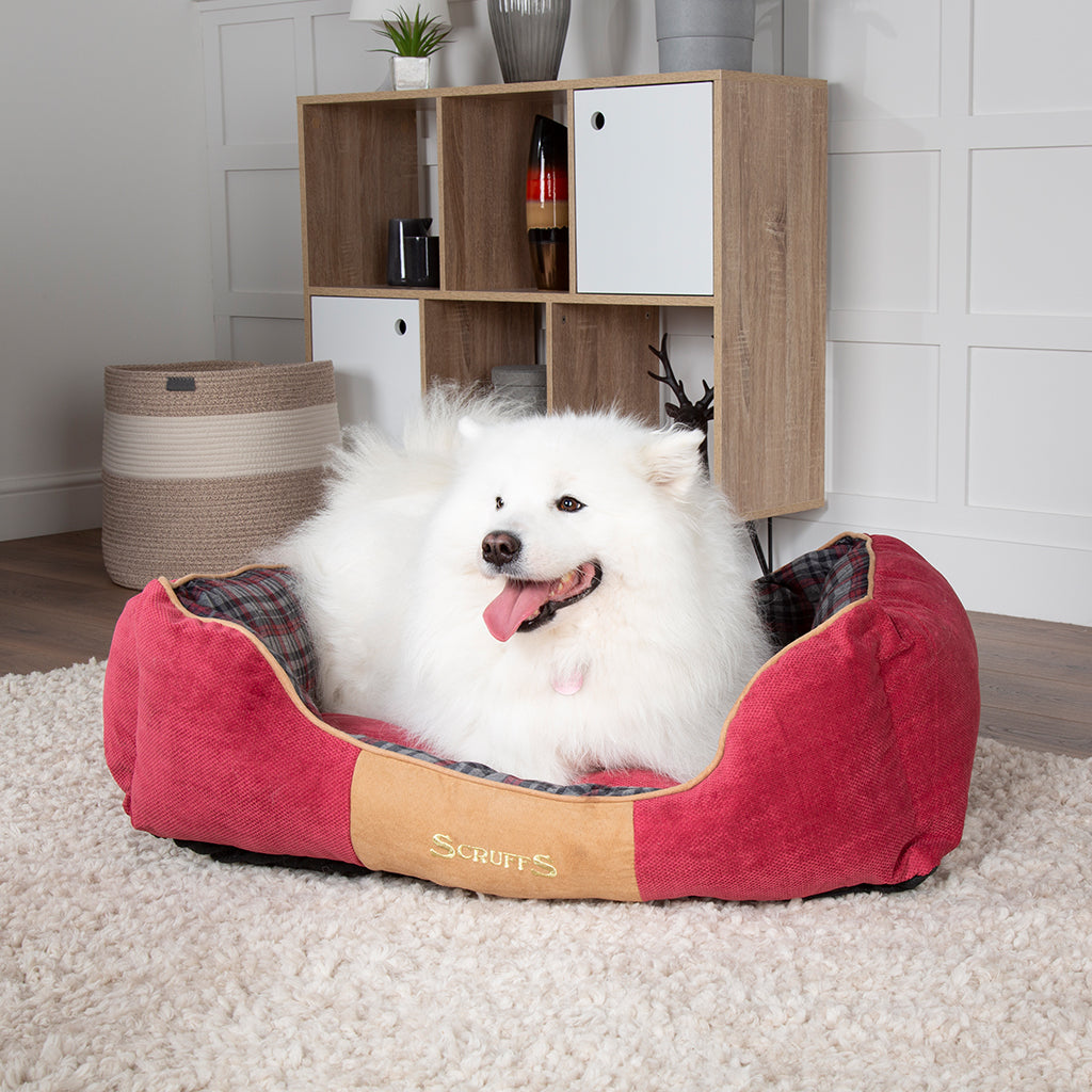 Highland Box Dog Bed (in Blue or Red) by Scruffs-4