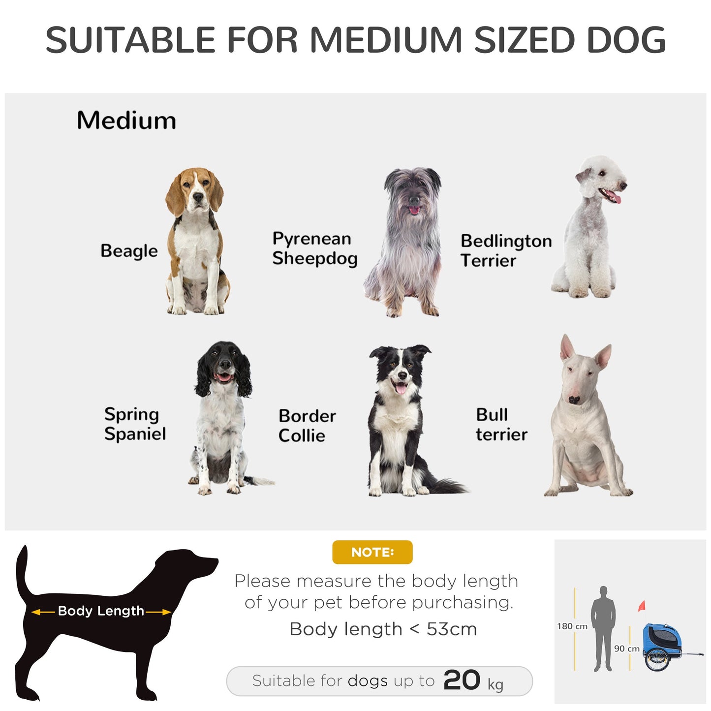 Dog Bike Trailer Folding Bicycle Pet Trailer W/Removable Cover-Blue-3