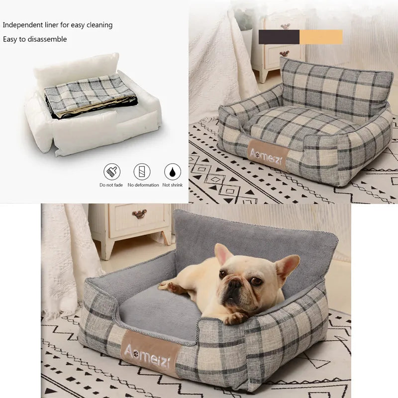 Big Dog Bed Removable Pet Sofa Bed For Small Medium Big Dogs Washable Cat House Mats Soft Pet Sleeping Beds Dog Accessories-1
