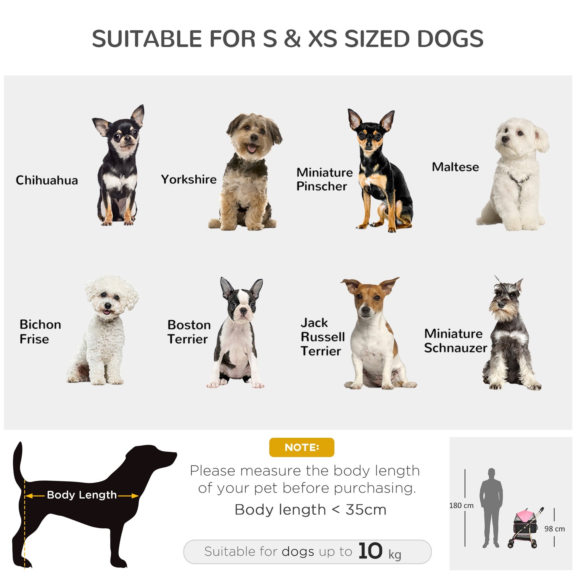 Detachable Pet Stroller, 3-In-1 Dog Cat Travel Carriage, Foldable Carrying Bag with Universal Wheel Brake Canopy Basket Storage Bag, Pink-3