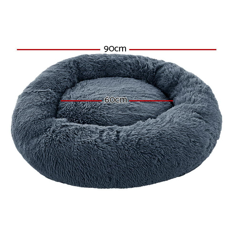 i.Pet Pet Bed Dog Bed Cat Large 90cm Dark Grey-1