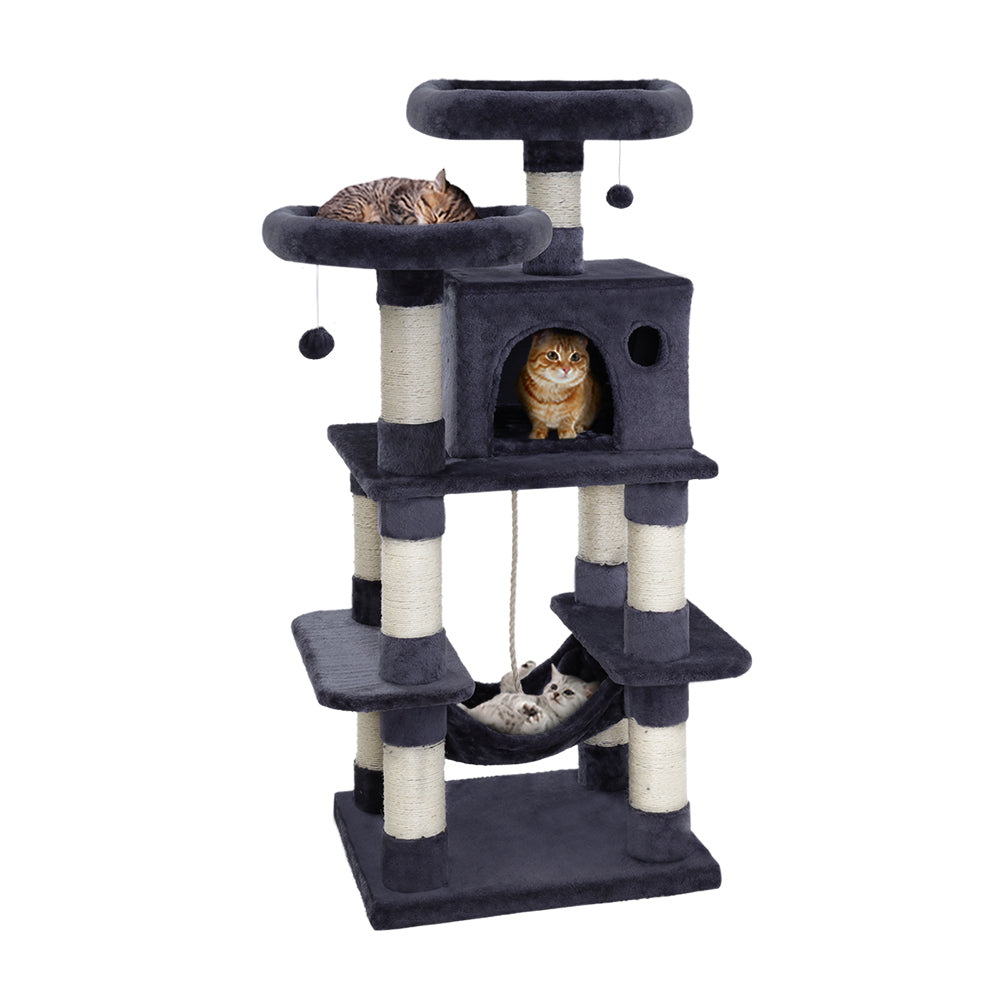 i.Pet Cat Tree Trees Scratching Post Scratcher Tower Condo House Furniture Wood-0