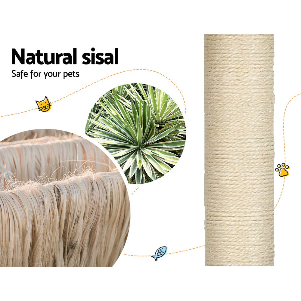 Cat Tree Tower Scratching Post Scratcher Wood Bed Condo House Large 178cm-3