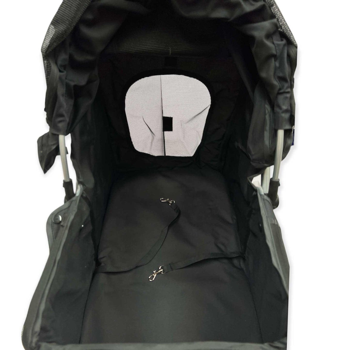 Pet Stroller Pram - Dog or Cat Black 3 Wheeled Folding Travel Buggy Pushchair-1