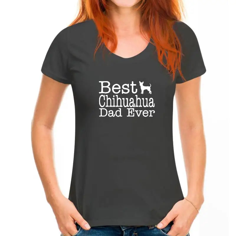Funny Best Chihuahua Dog Dad Ever Graphic T Shirts Men Summer Cotton Harajuku  O Neck Streetwear Hip Hop T-shirt