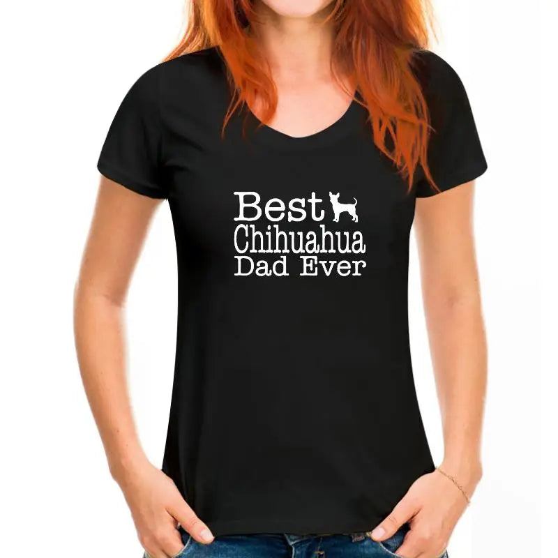 Funny Best Chihuahua Dog Dad Ever Graphic T Shirts Men Summer Cotton Harajuku  O Neck Streetwear Hip Hop T-shirt