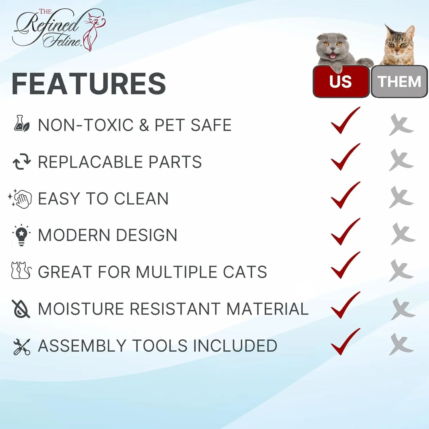 THE REFINED FELINE 69 Inch Tall Black Espresso Lotus Cat Tower, Multi-Level Modern Cat Tree for Indoor Cats with Scratching