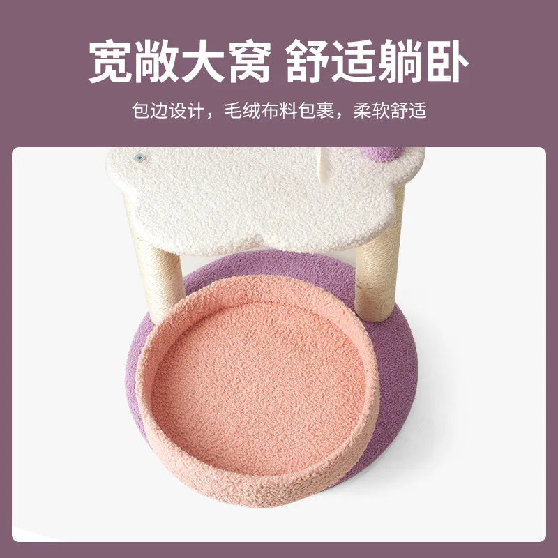 Cat Multi-layer Cat Climbing Frame Cat Scratcher Jumping Platform Scratching Post For Cat Purple Playground For Cat Pet Supplies