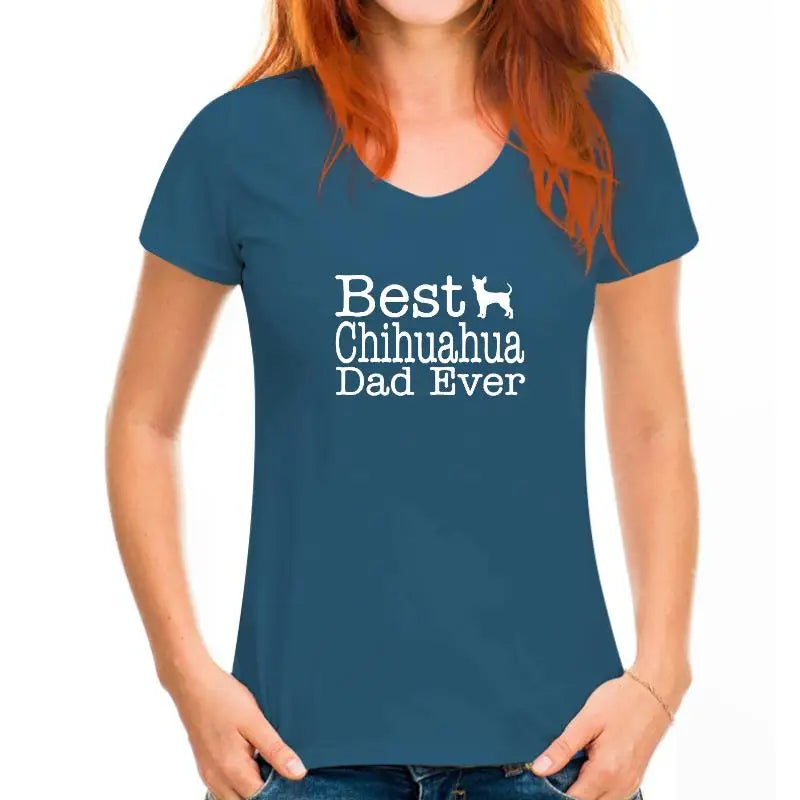 Funny Best Chihuahua Dog Dad Ever Graphic T Shirts Men Summer Cotton Harajuku  O Neck Streetwear Hip Hop T-shirt