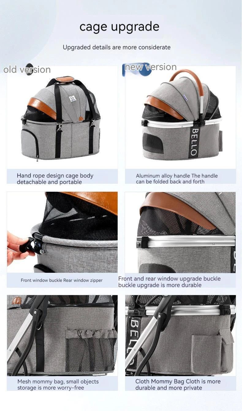 Hundewagen in Modernem Design und vier Rädern