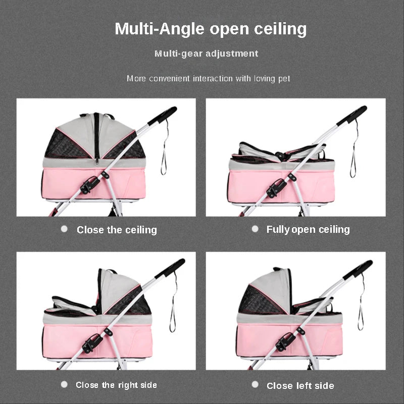 Leichtgewicht unter den Hundewagen mit abnehmbarem Aufsatz für das  Auto