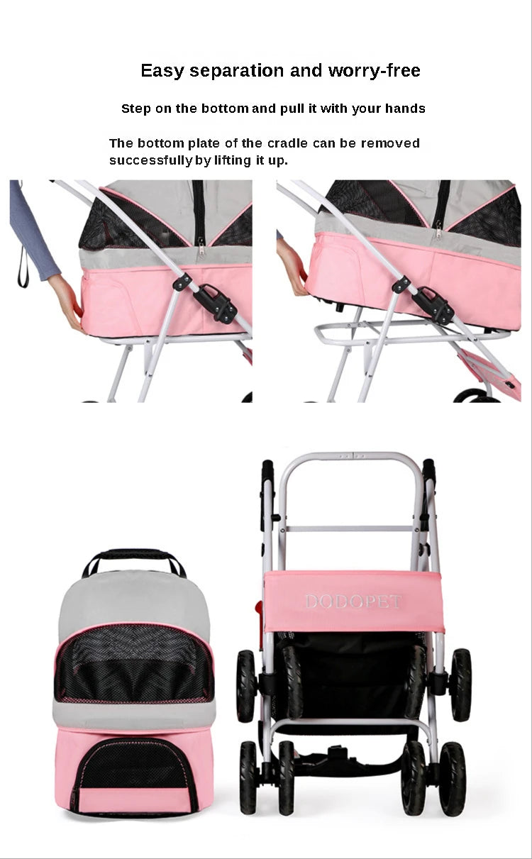 Leichtgewicht unter den Hundewagen mit abnehmbarem Aufsatz für das  Auto