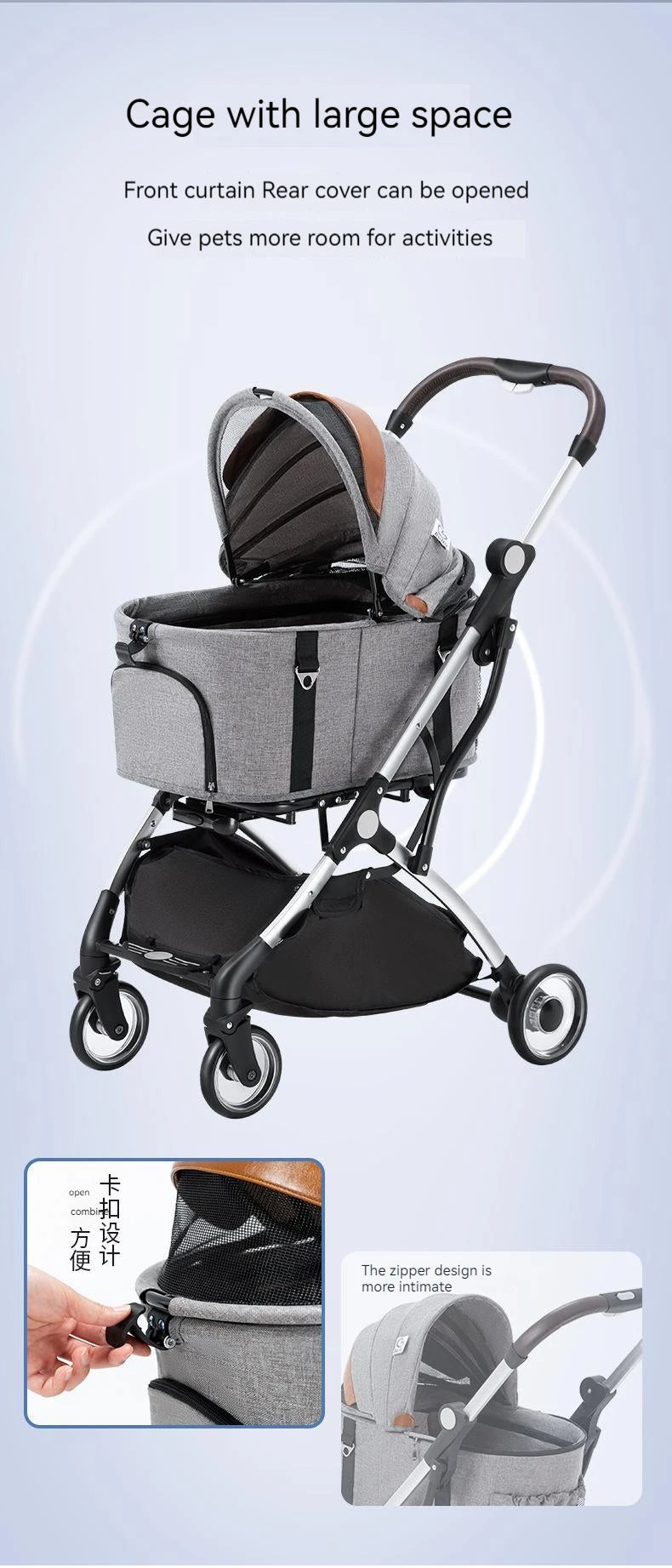 Hundewagen in Modernem Design und vier Rädern