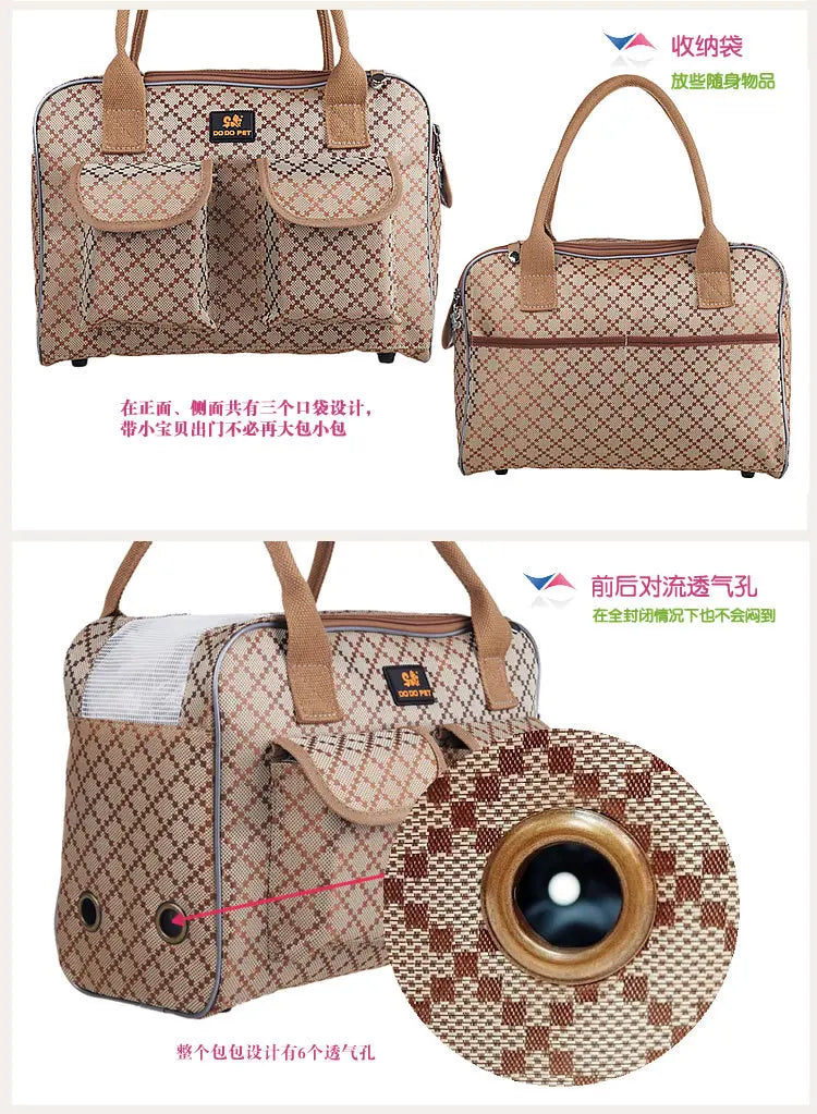 Wunderschöne klassische Hundetragetasche