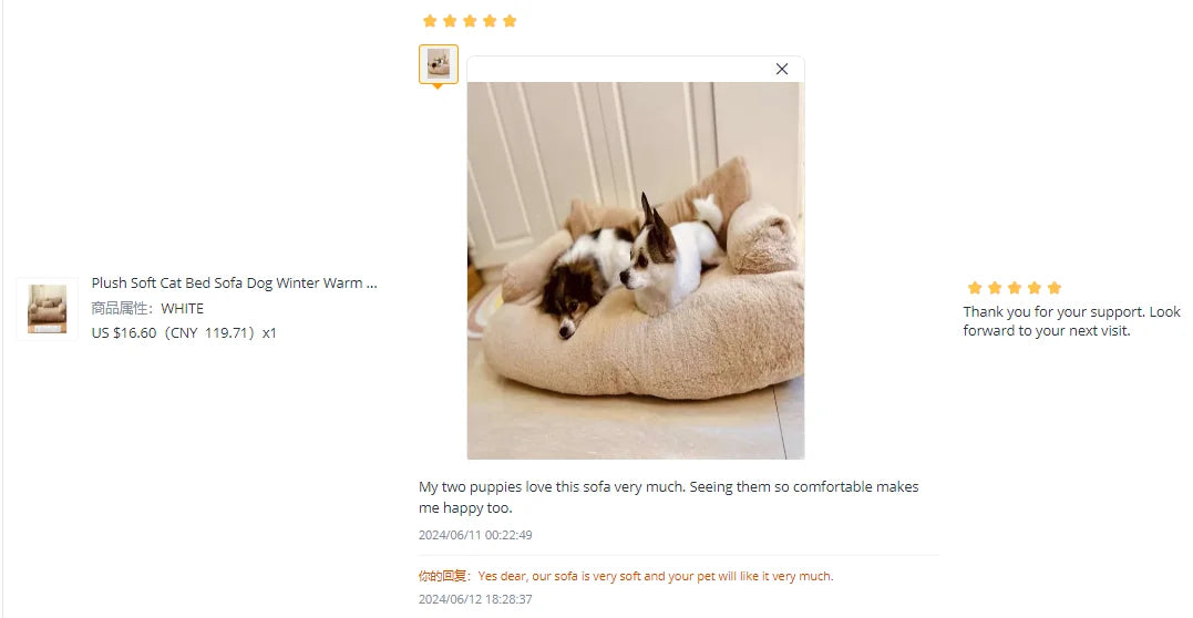 Tolles kuschliges Hundesofa