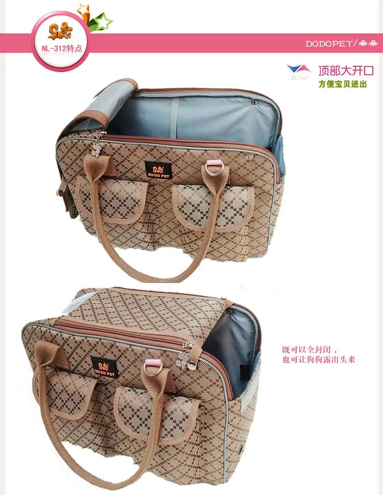 Wunderschöne klassische Hundetragetasche