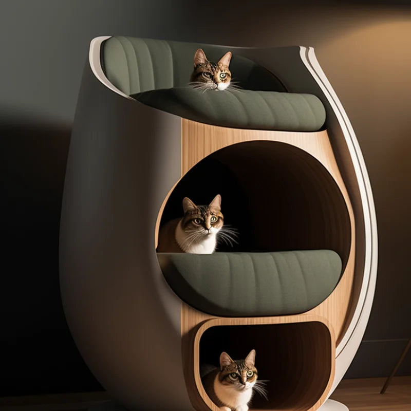 Human cat bedside table, cat nest to keep warm in winter, universal in all seasons, semi-closed coffee table