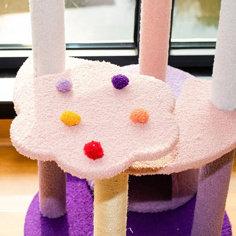 Indoor Climbing Tree House for Cats, Plush Toys, Scratch Board, Tree House, Games Park, Cats Furniture