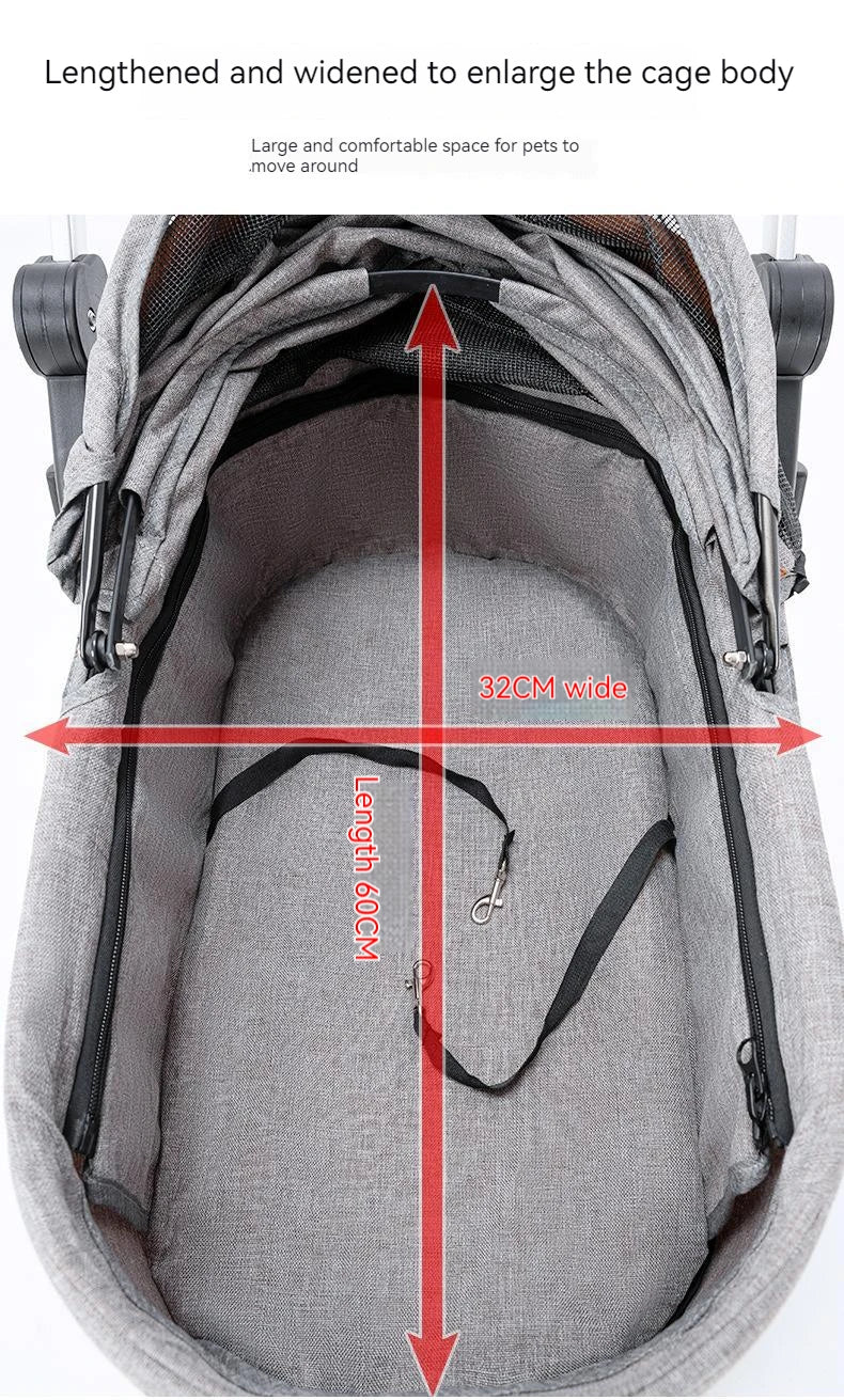Hundewagen in Modernem Design und vier Rädern