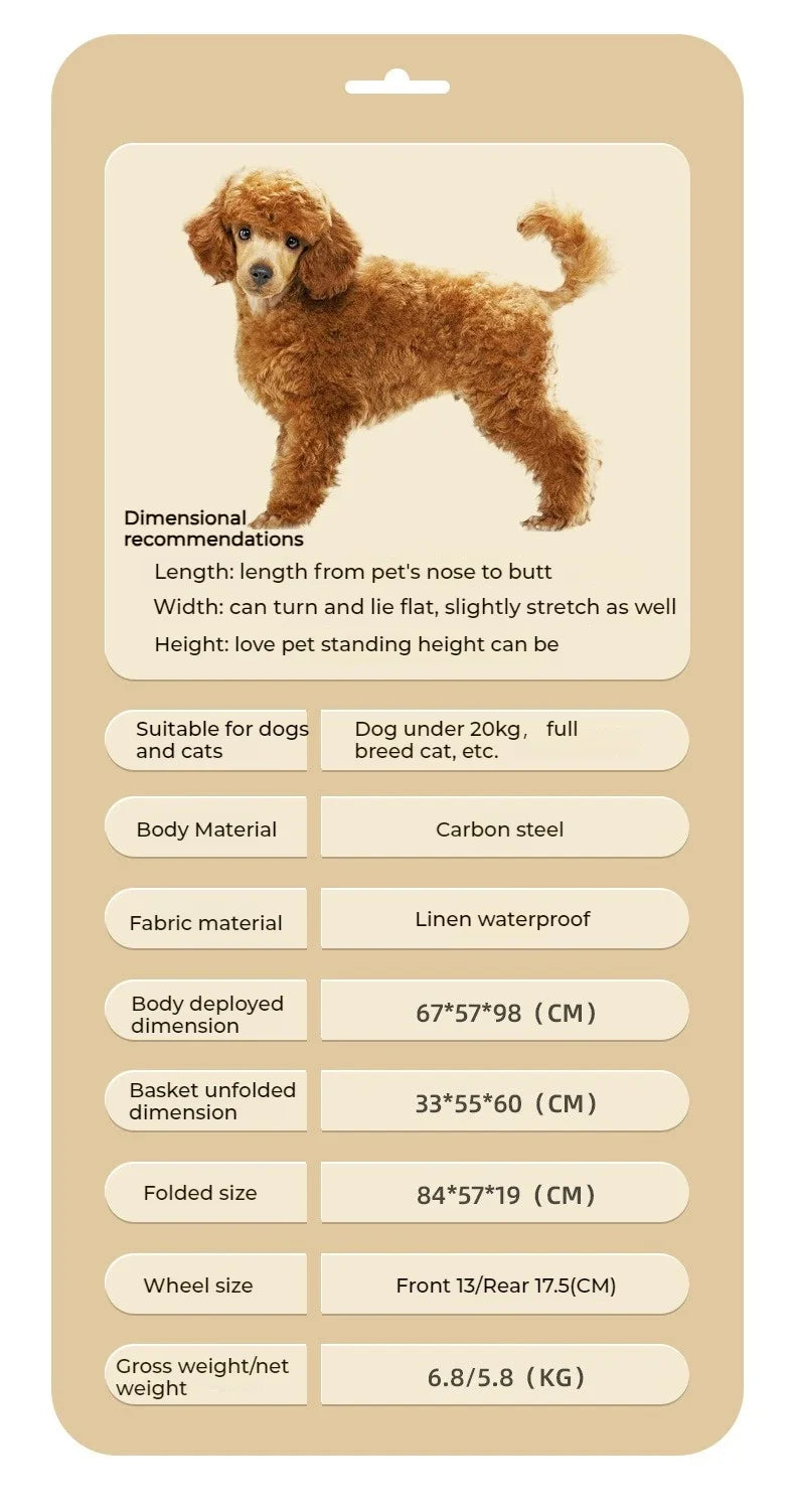 Outdoor Hundebuggy für Hunde unter 20Kg