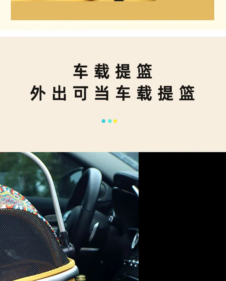 Außergewöhnlicher Hundewagen mit Abnehmbarem Aufsatz