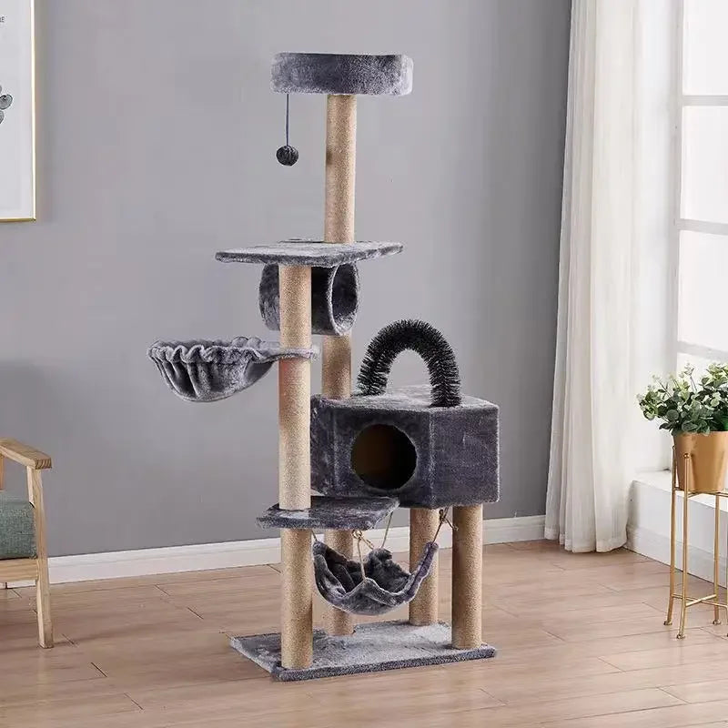 Solid wood cat climbing frame, cat nest, cat tree, cat scratching board, cat scratching column, cat frame