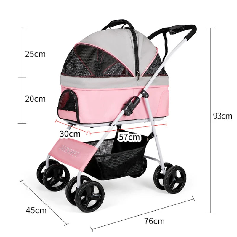 Leichtgewicht unter den Hundewagen mit abnehmbarem Aufsatz für das  Auto