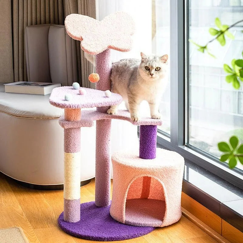 Indoor Climbing Tree House for Cats, Plush Toys, Scratch Board, Tree House, Games Park, Cats Furniture