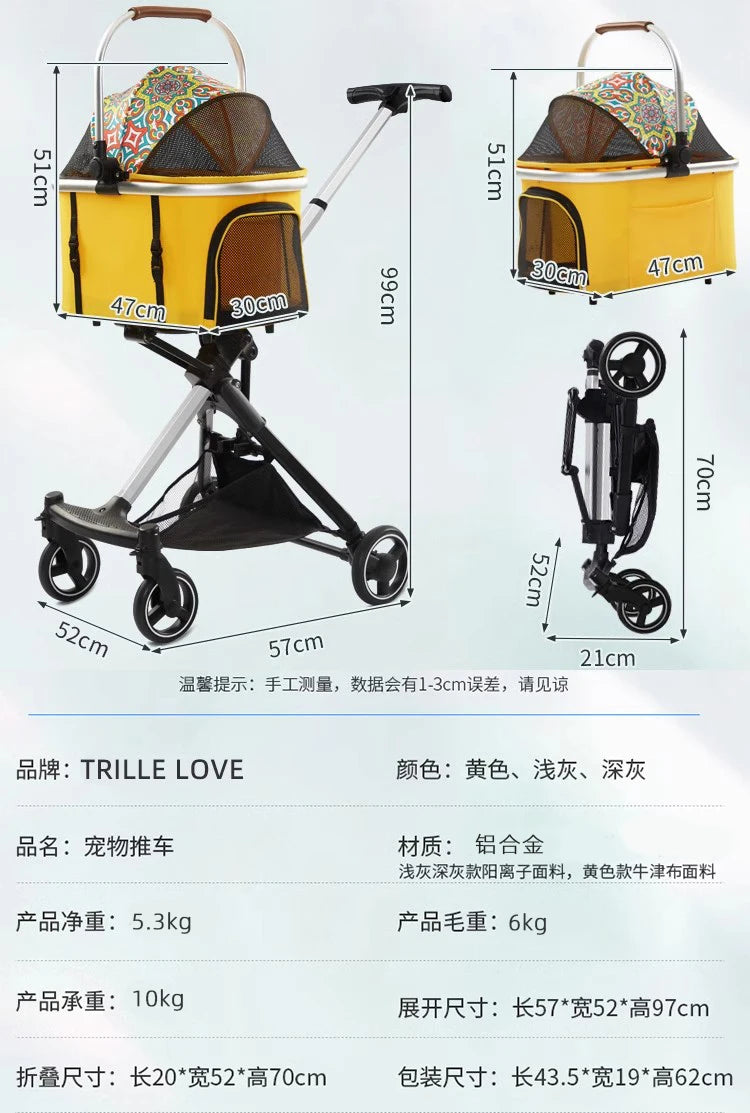 Außergewöhnlicher Hundewagen mit Abnehmbarem Aufsatz