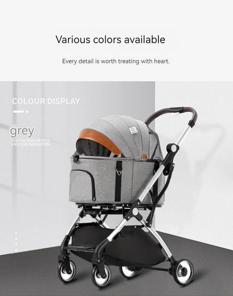 Hundewagen in Modernem Design und vier Rädern