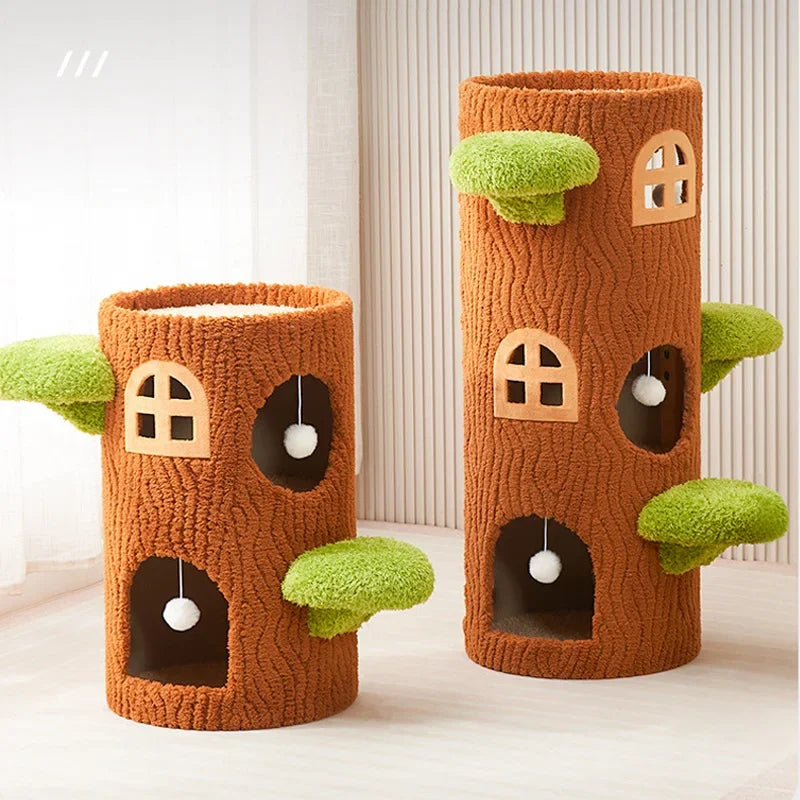 Cozy Large Multi-Level Cat Tree Tower Sisal Scratching Posts Felt Bed Cat Climbing Frame Furniture Toy for Your Feline Friend