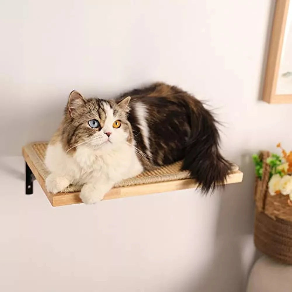 Cat Tree Tower Climbing Shelf Wall Mounted Jumping Platform Cat Hammock And Bed Easy-cleaning and Durable Ladders with Felt