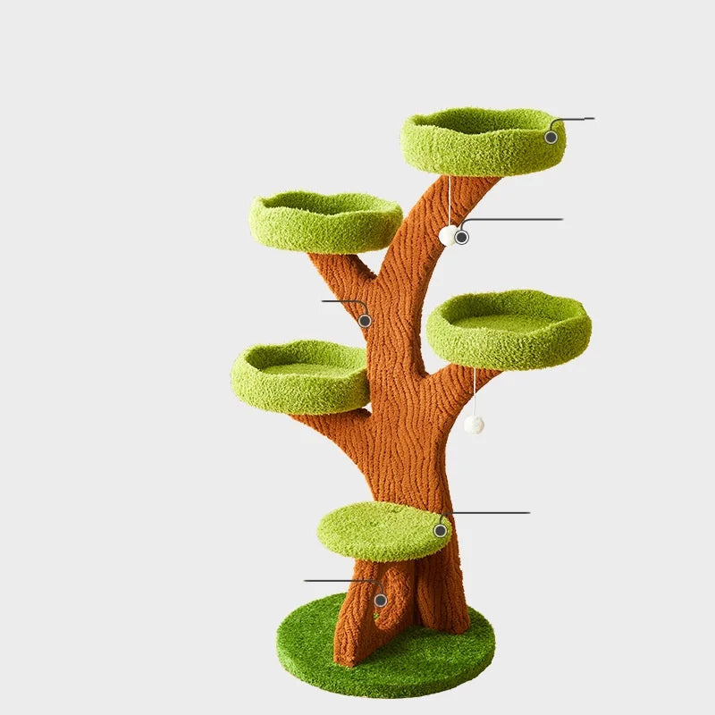Cat Scratching Post Climbing Frame Tree House Modern Luxury Tower Scratching Trees customized Scratcher Wood Cat Trees