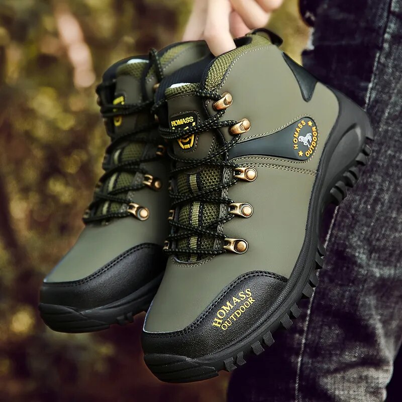Unisex New Hiking Boots Men Waterproof High Top Trekking Botas Leather Men Outdoor Boots For Men Platform Outdoor Shoes-1