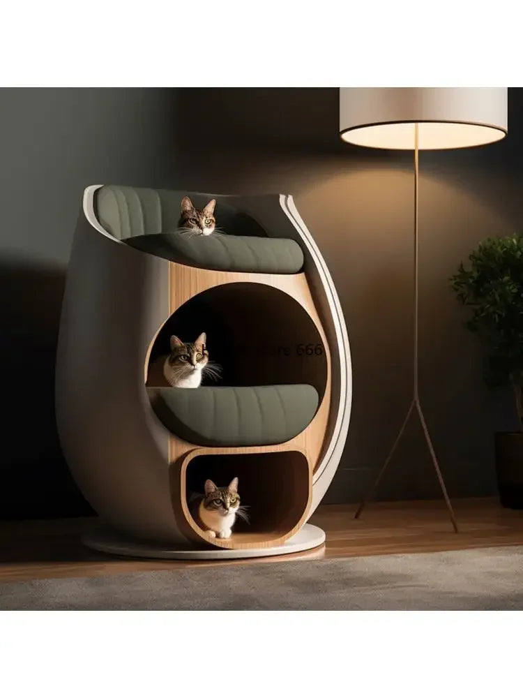 People and cats share Wangshe bedside table universal coffee table cat nest