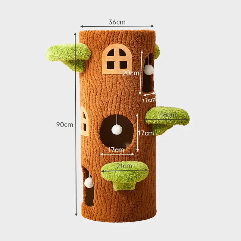 Cozy Large Multi-Level Cat Tree Tower Sisal Scratching Posts Felt Bed Cat Climbing Frame Furniture Toy for Your Feline Friend