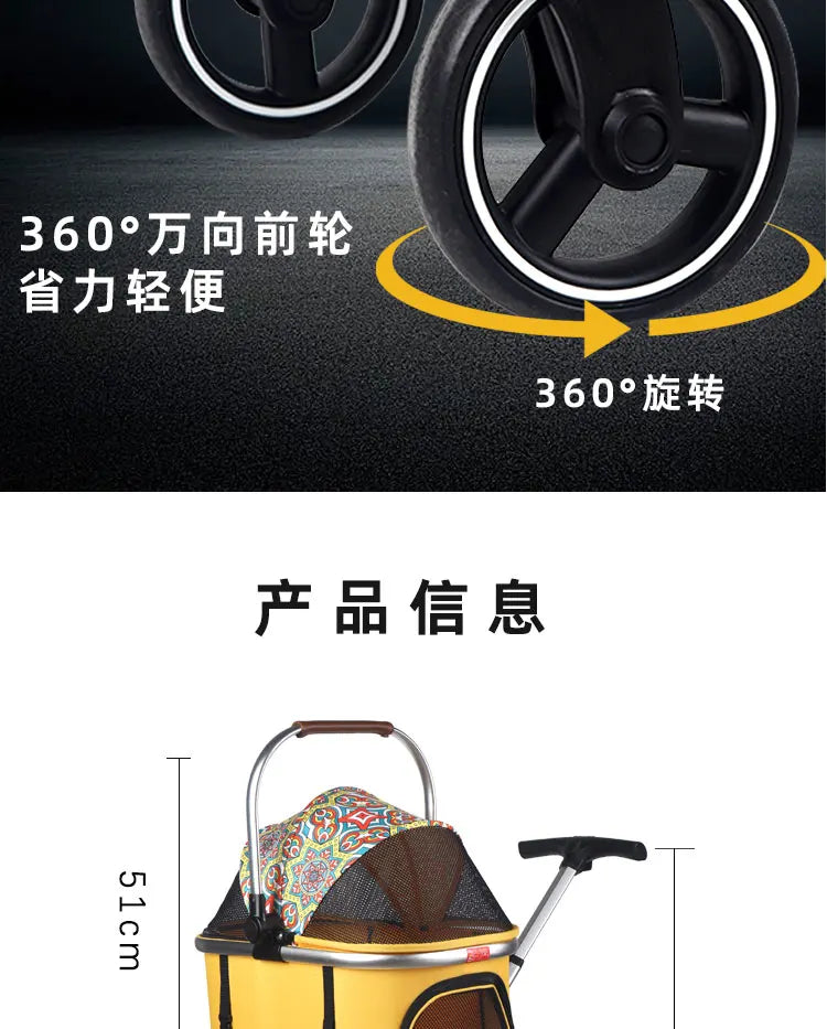 Außergewöhnlicher Hundewagen mit Abnehmbarem Aufsatz