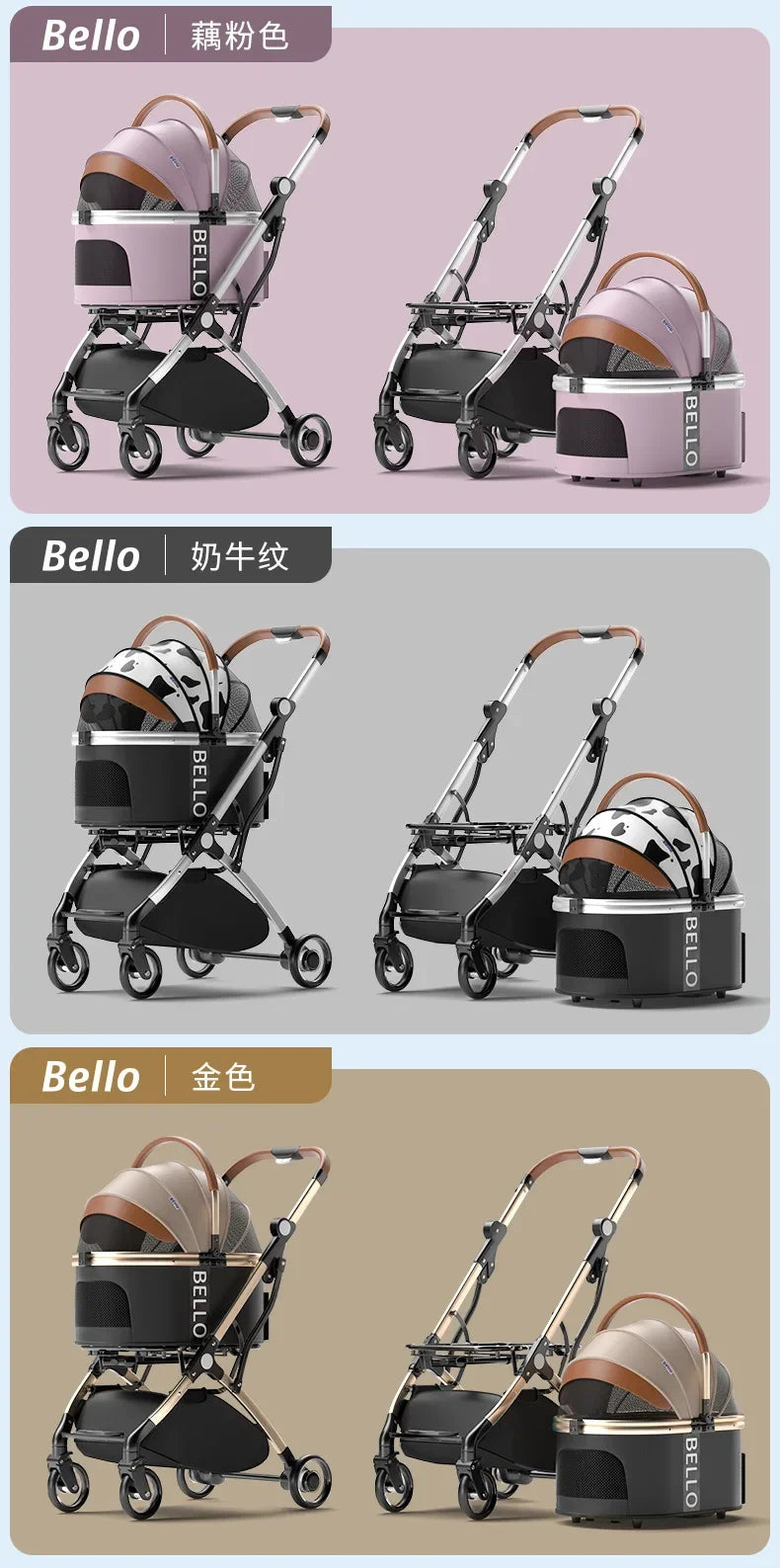 Aluminium Hundebuggy für Hunde bis 15 Kg