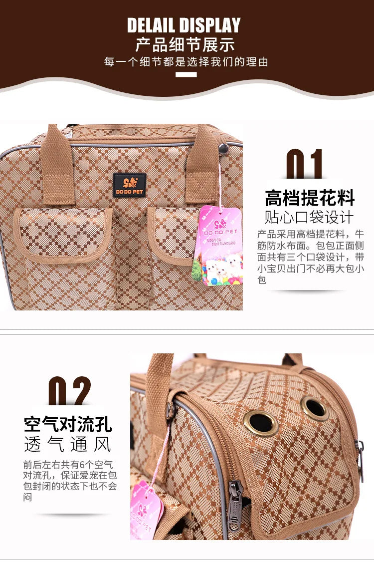 Wunderschöne klassische Hundetragetasche