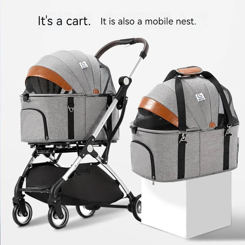 Hundewagen in Modernem Design und vier Rädern